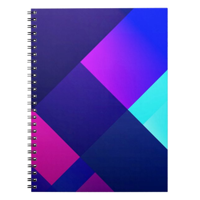 Cuaderno Ilustracion a cuadros morados y negros (Frente)