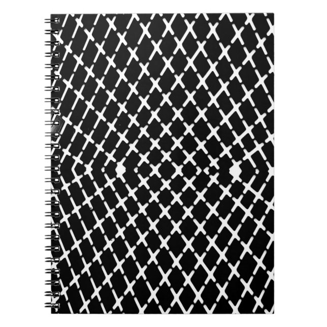 Cuaderno Ilustracion a cuadros negros y blancos (Frente)