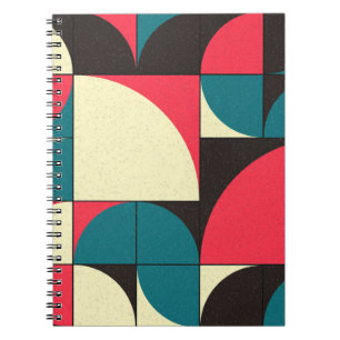 Cuaderno Ilustración abstracta geométrica de arte computaci