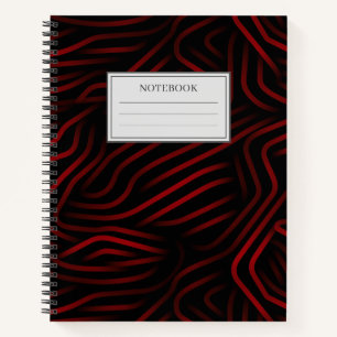 Cuaderno Ilustracion abstracto de las líneas rojas de calum