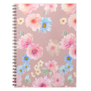 Cuaderno Ilustracion acuarela con flores. Big Set acuático