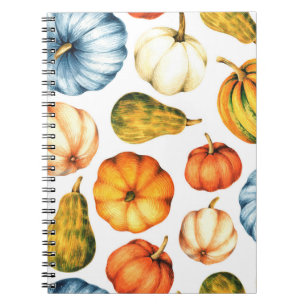 Cuaderno Ilustracion acuático con calabazas. Paro sin solda