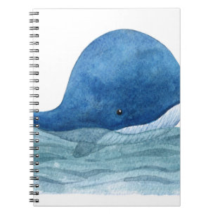 Cuaderno Ilustracion acuático Cute Blue Whale