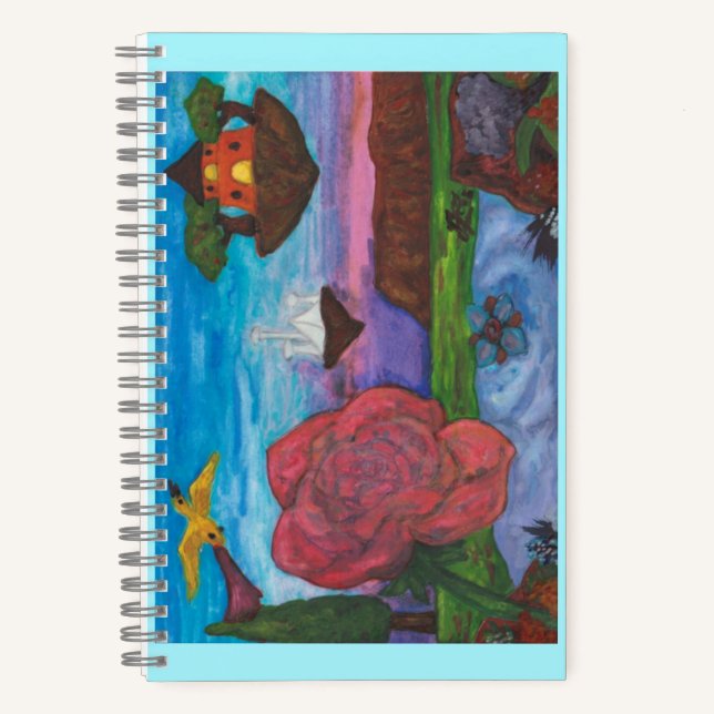 Cuaderno Ilustracion acuático Fantasy Rosa Dream Art (Anverso)