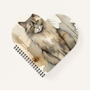 Cuaderno Ilustracion acuático Maine Coon