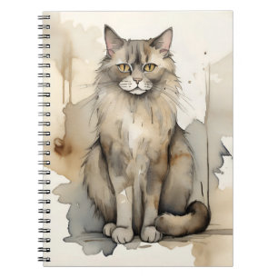 Cuaderno Ilustracion acuático Maine Coon