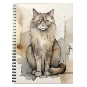 Cuaderno Ilustracion acuático Maine Coon