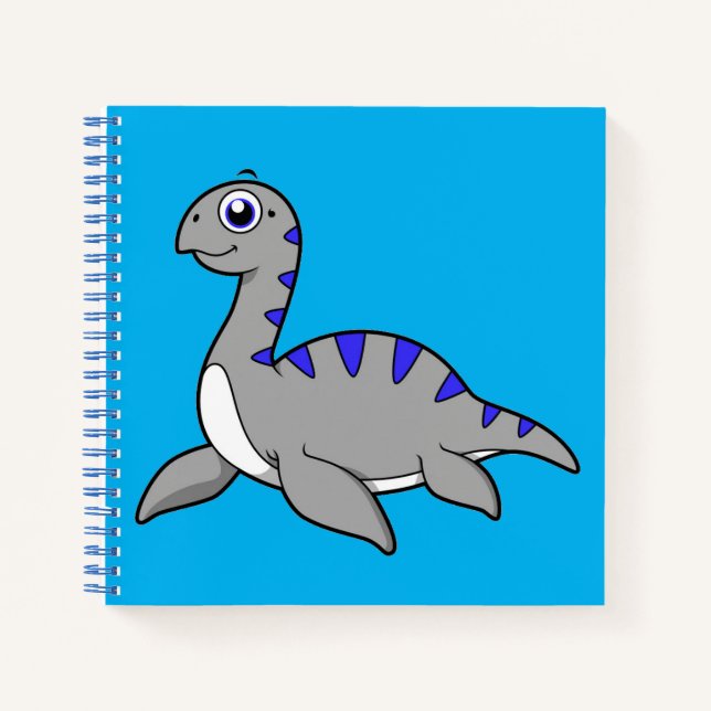 Cuaderno Ilustracion Agradable De Un Monstruo De Loch Ness. (Anverso)