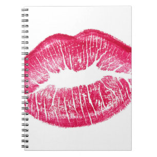 Cuaderno Ilustracion aislado de labios rojos vivos