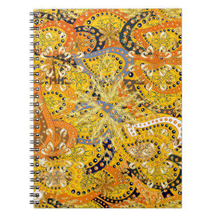 Cuaderno Ilustracion amarillo, naranja y marrón. I