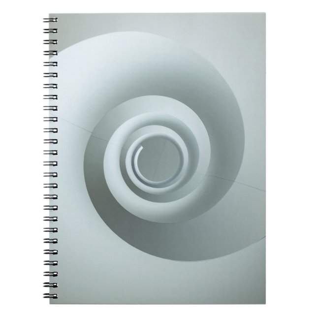Cuaderno Ilustracion blanco y gris espiral (Frente)