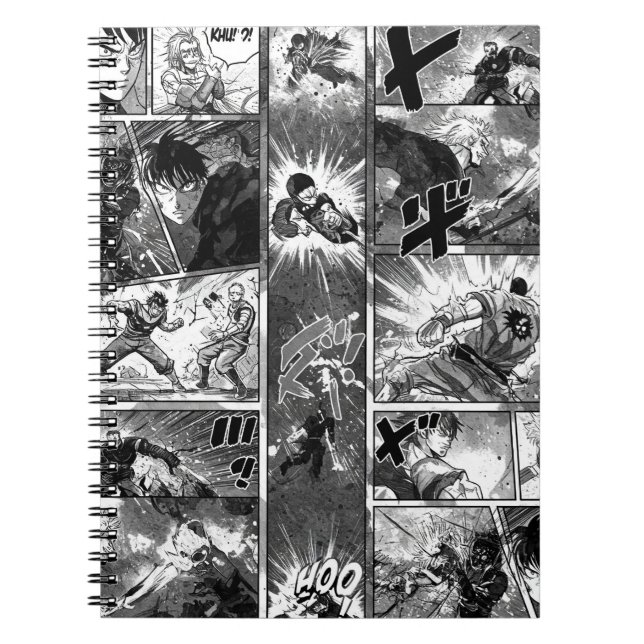 Cuaderno Ilustracion blanco y negro, manga de Natasha Us (Frente)