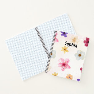 Cuaderno Ilustración Botánica Adorable con Florales Soñador