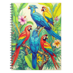 Cuaderno Ilustración Botánica de Aves Tropicales