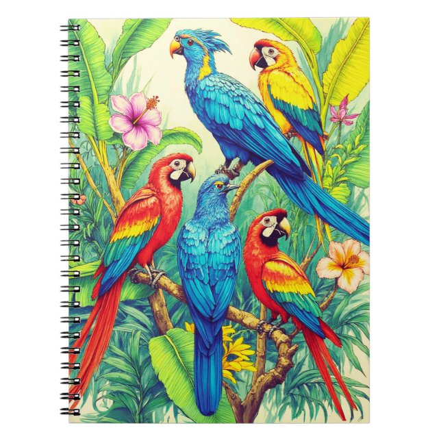 Cuaderno Ilustración Botánica de Aves Tropicales (Frente)