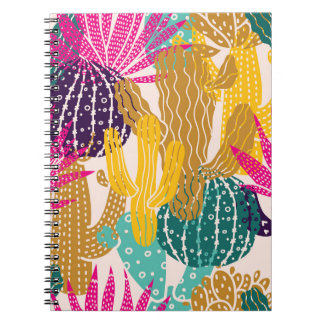 Cuaderno Ilustracion Cactus Vintage sin soldadura.
