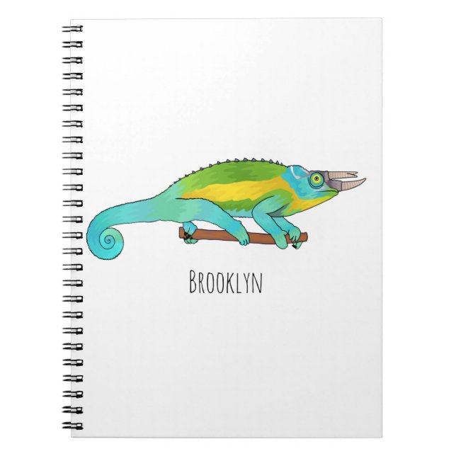 Cuaderno Ilustracion chameleon personalizado de Jackson (Frente)