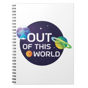 Cuaderno Ilustracion cósmico fuera de este espacio ultrater