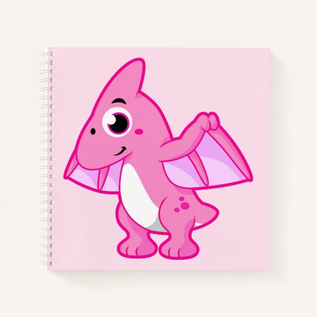 Cuaderno Ilustracion Cuto De Un Pterodáctilo. (Anverso)