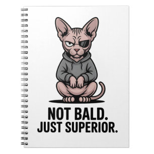 Cuaderno Ilustración de actitud de gato Sphynx superior