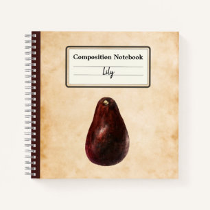 Cuaderno Ilustracion de aguacate vintage