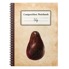 Cuaderno Ilustracion de aguacate vintage