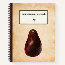 Cuaderno Ilustracion de aguacate vintage