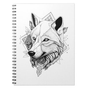 Cuaderno Ilustracion de arte de Wolf Wild Animal Nature