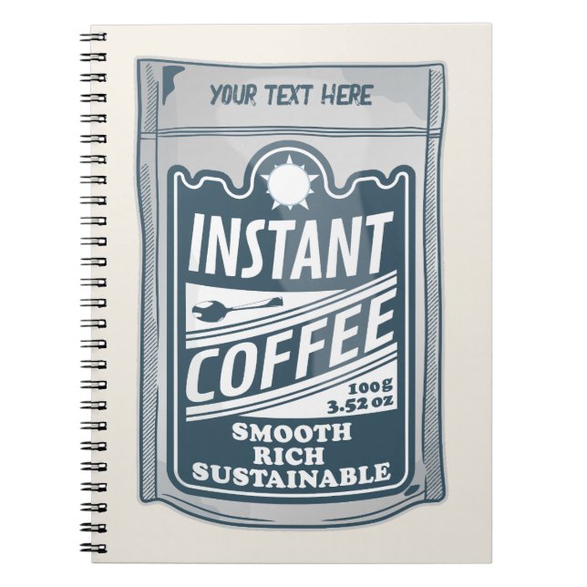 Cuaderno Ilustracion de arte instantáneo de café pop (Frente)
