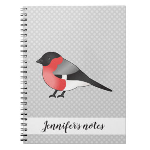 Cuaderno Ilustración de ave de dibujos animados adorable de