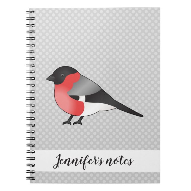 Cuaderno Ilustración de ave de dibujos animados adorable de (Frente)