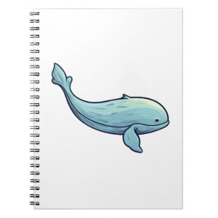 Cuaderno ilustracion de ballenas personalizado