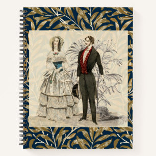 Cuaderno Ilustración de boda victoriana vintage de 1844