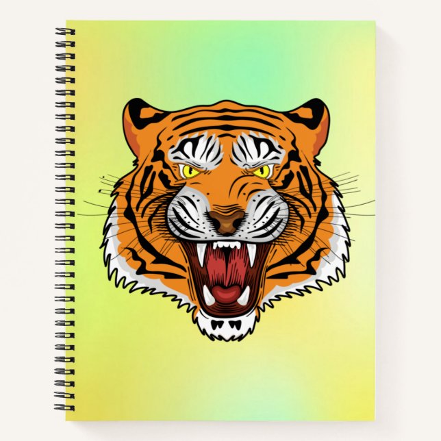 Cuaderno Ilustración de Cabeza de Tigre Feroz-24327 Sudader (Anverso)