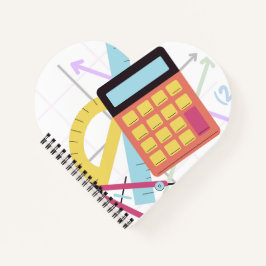 Cuaderno Ilustración de Calculadora Linda y Suministros Esc