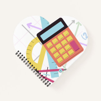 Cuaderno Ilustración de Calculadora Linda y Suministros Esc
