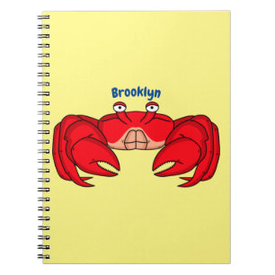 Cuaderno Ilustracion de cangrejo rojo