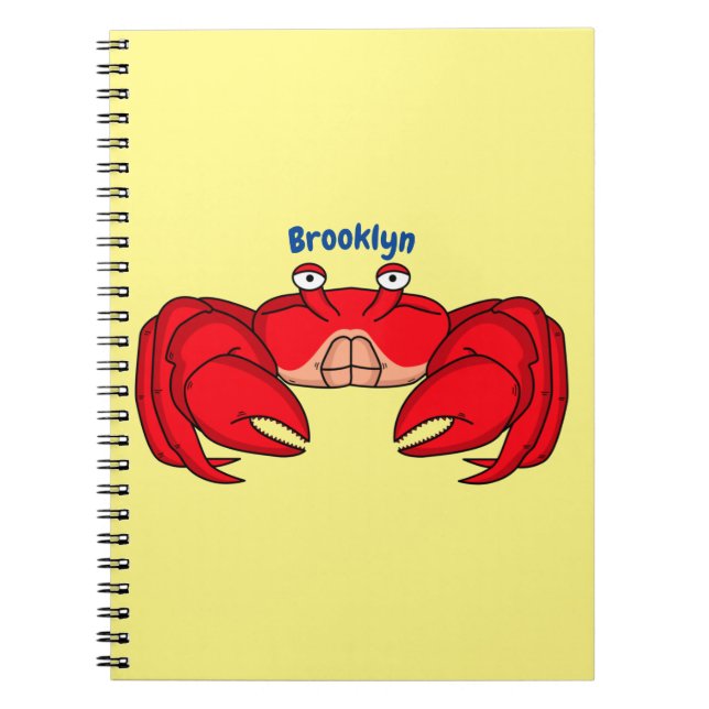 Cuaderno Ilustracion de cangrejo rojo (Frente)