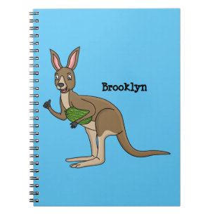Cuaderno Ilustracion de canguro australiano bastante feliz