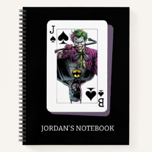 Cuaderno Ilustración de carta de jugar Joker y Batman Pica