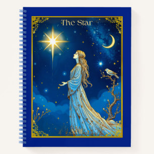 Cuaderno Ilustración de carta de tarot, La Estrella