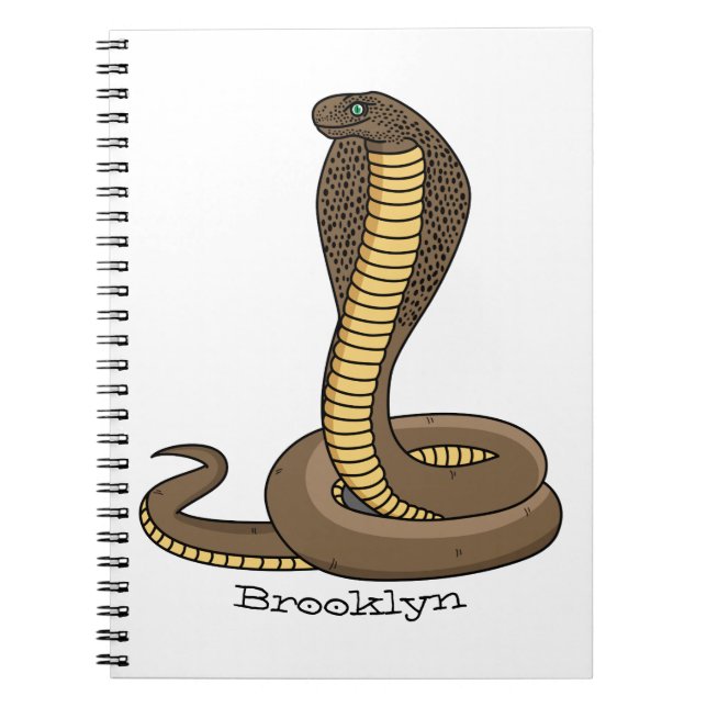 Cuaderno Ilustracion de cobra marrón (Frente)