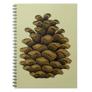 Cuaderno Ilustracion de cono de pino
