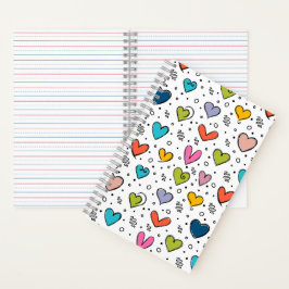 Cuaderno Ilustración de Corazones