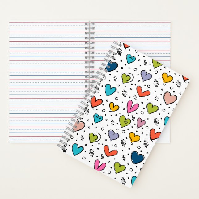 Cuaderno Ilustración de Corazones (Interior)