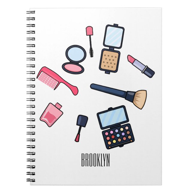 Cuaderno Ilustracion de cosméticos/personalizados de maquil (Frente)