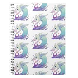 Cuaderno Ilustración de Criatura Marina Pastel