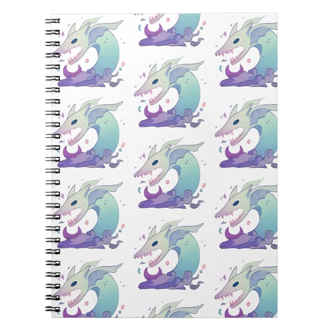 Cuaderno Ilustración de Criatura Marina Pastel (Frente)