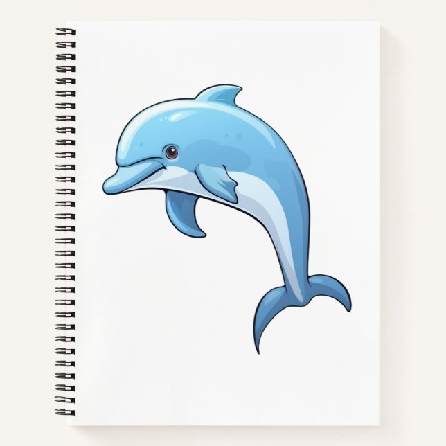 Cuaderno ilustracion de delfín personalizado (Anverso)