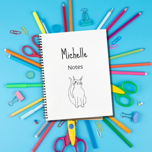 Cuaderno Ilustracion de dibujo de Personalizado de gato cor (Subido por el creador)